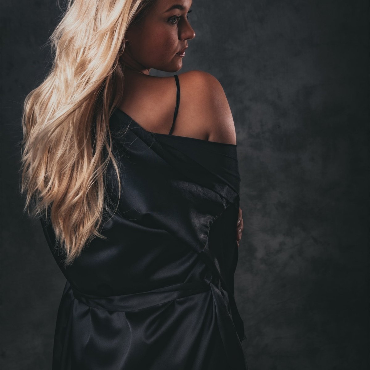 Kimono dames Satijn - Long Lace - Kimomi