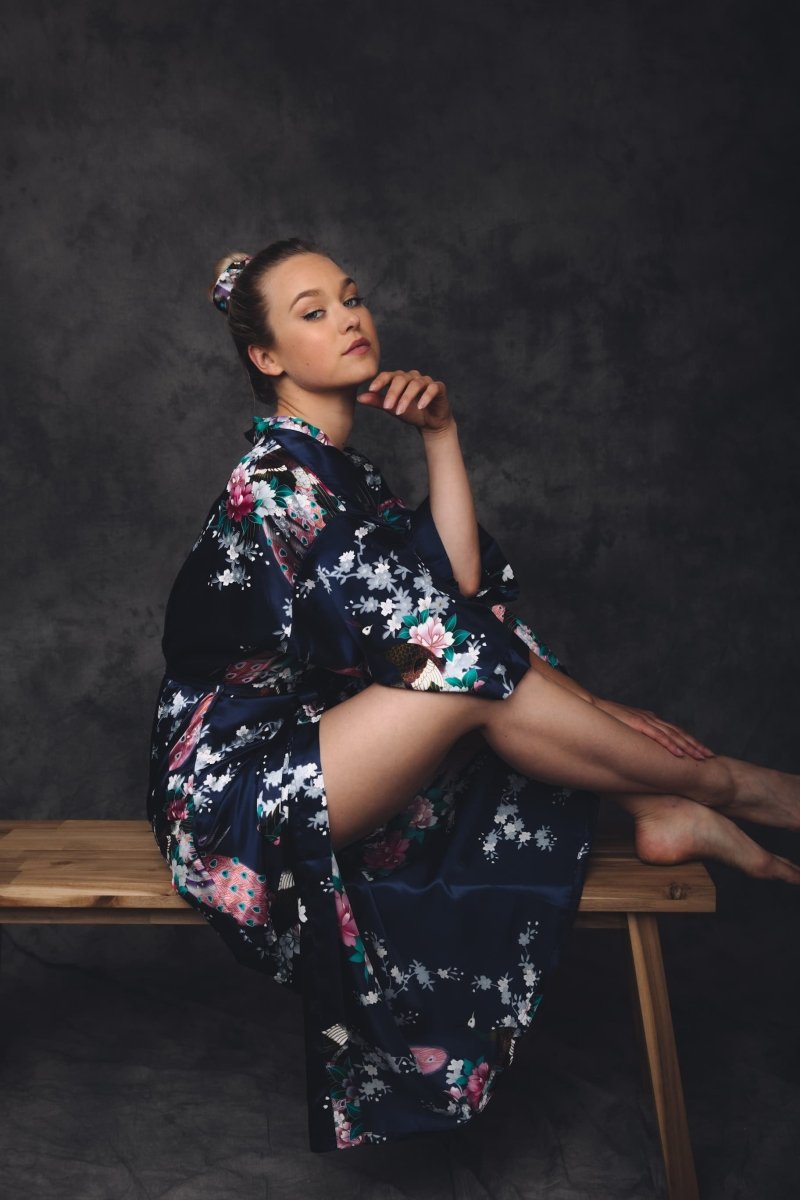 Kimono Dames Satijn - Morning Glory - Kimomi