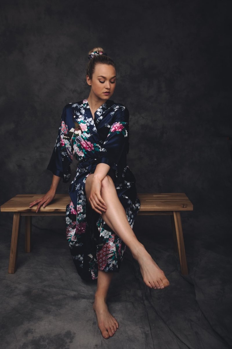 Kimono Dames Satijn - Morning Glory - Kimomi