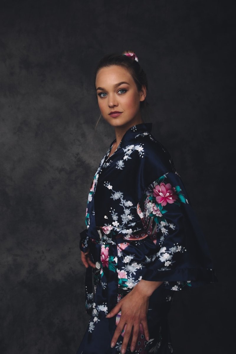 Kimono Dames Satijn - Morning Glory - Kimomi