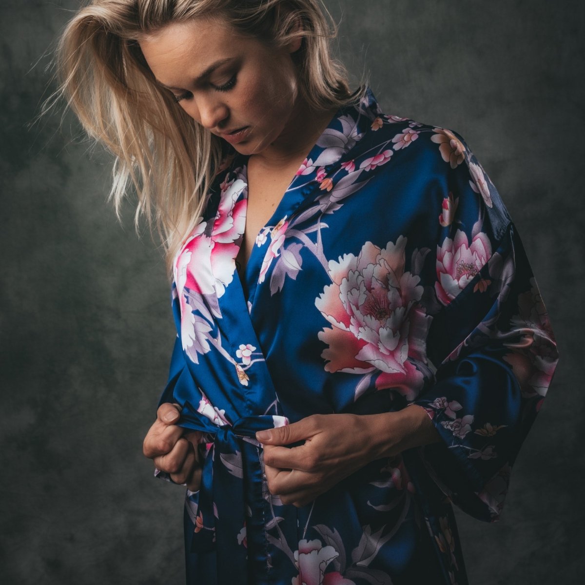 Kimono Dames Satijn - Peony Rose - Kimomi