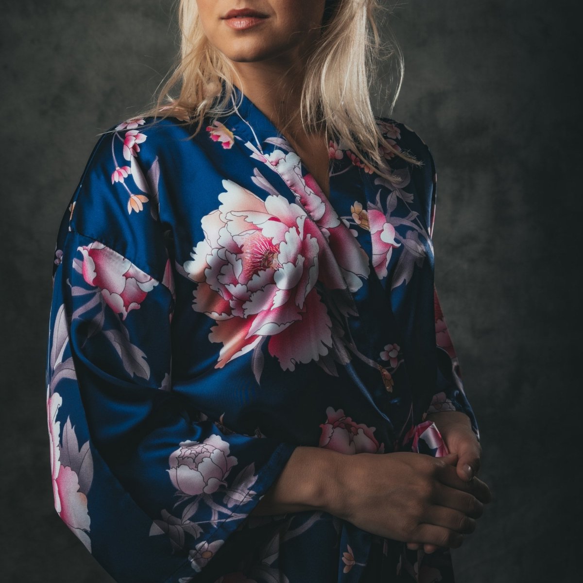 Kimono Dames Satijn - Peony Rose - Kimomi