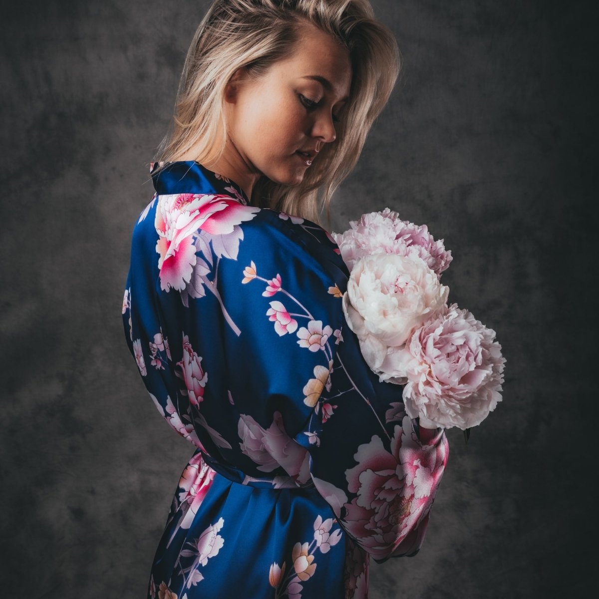 Kimono Dames Satijn - Peony Rose - Kimomi