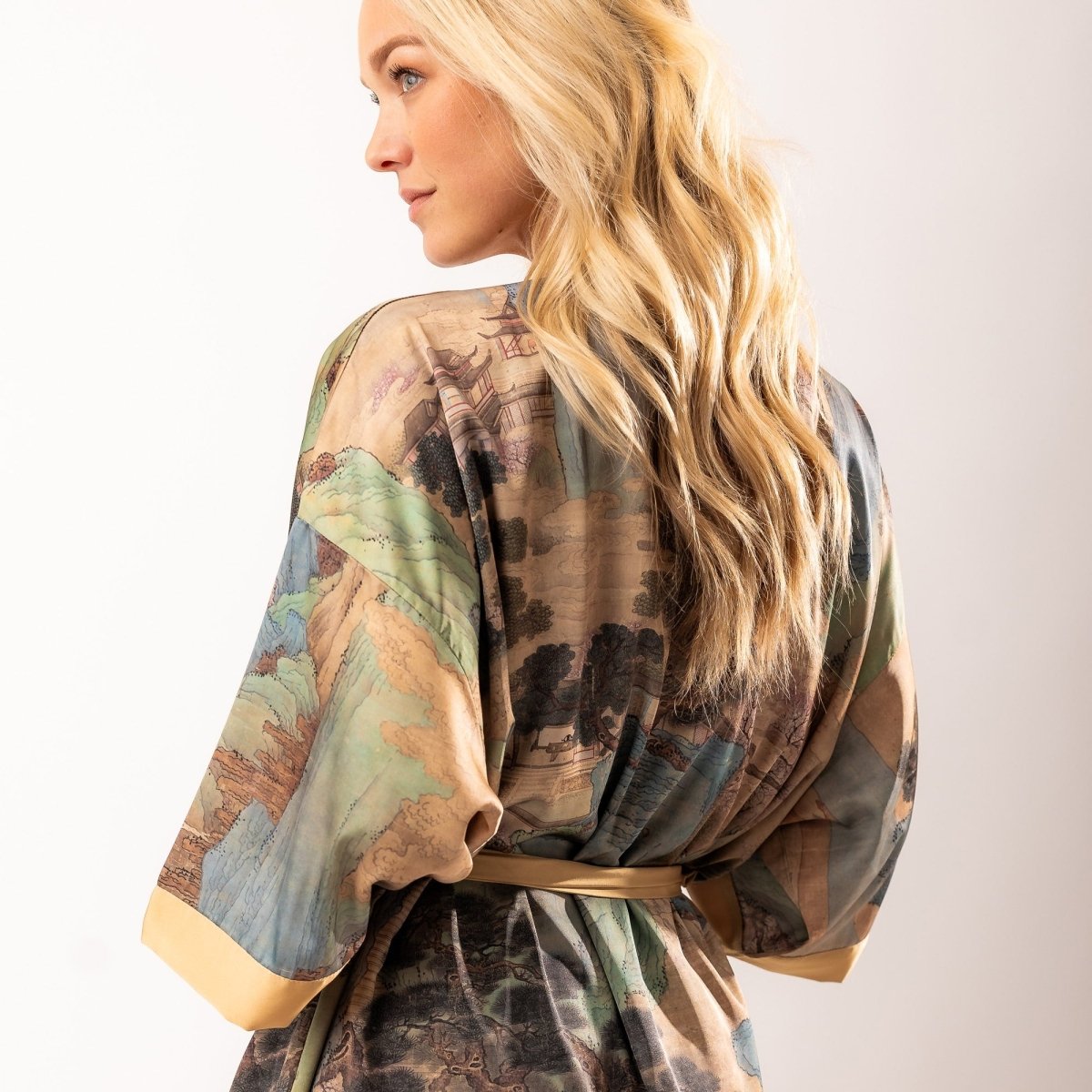 Kimono Dames Satijn - Poetry in Silk - Kimomi
