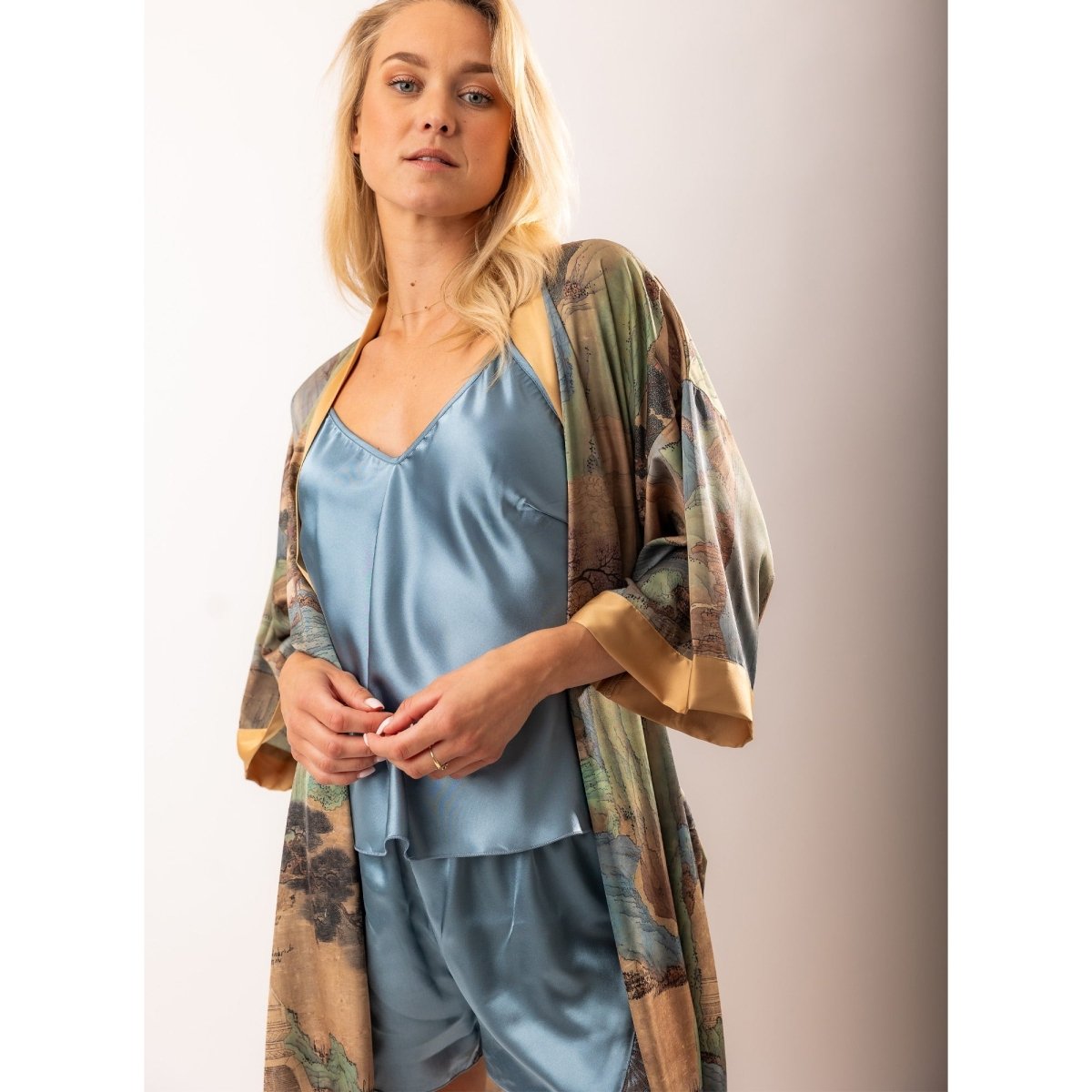 Kimono Dames Satijn - Poetry in Silk - Kimomi