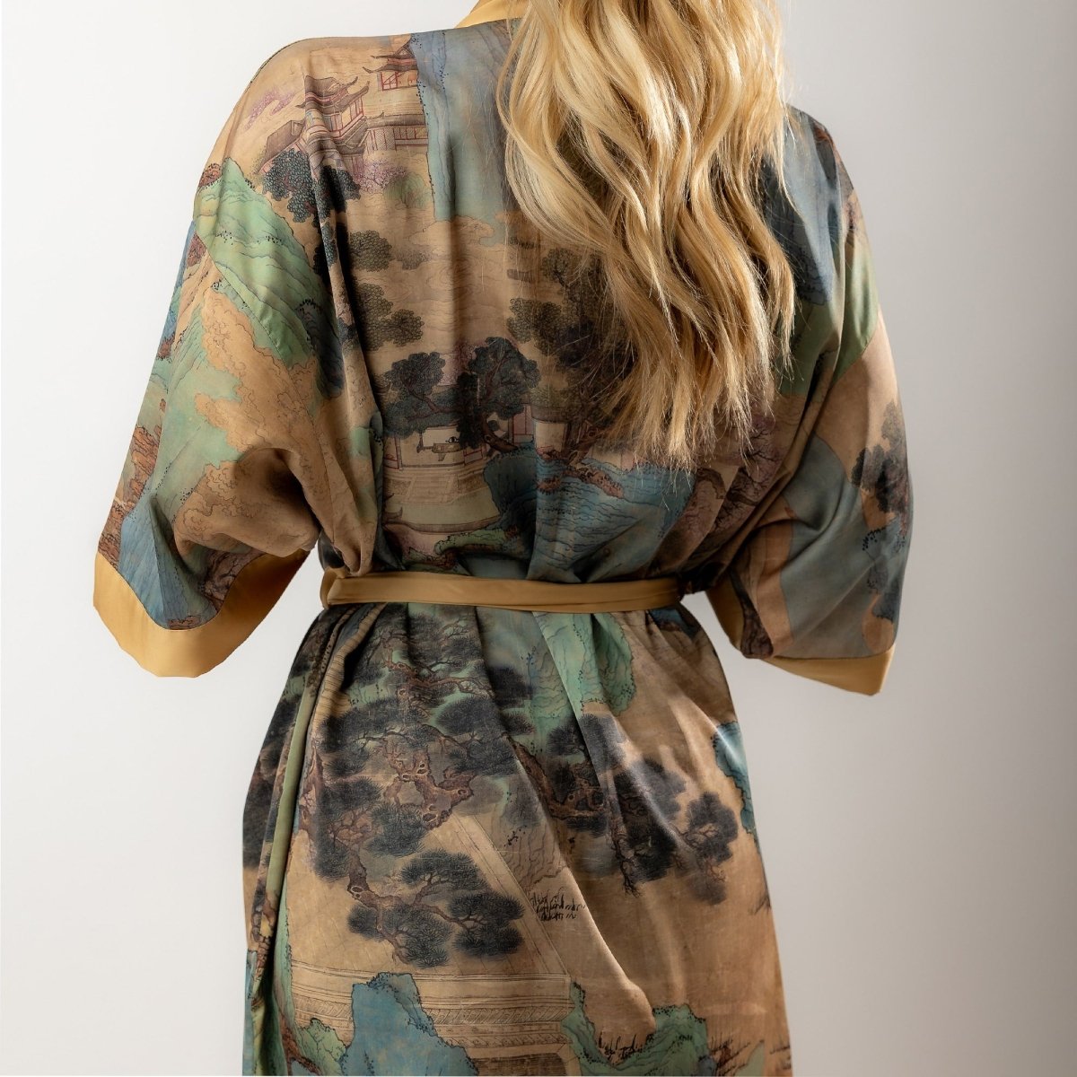 Kimono Dames Satijn - Poetry in Silk - Kimomi
