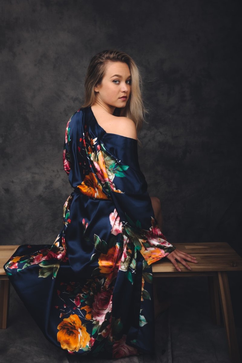 Kimono Dames Satijn – Santorini - Kimomi