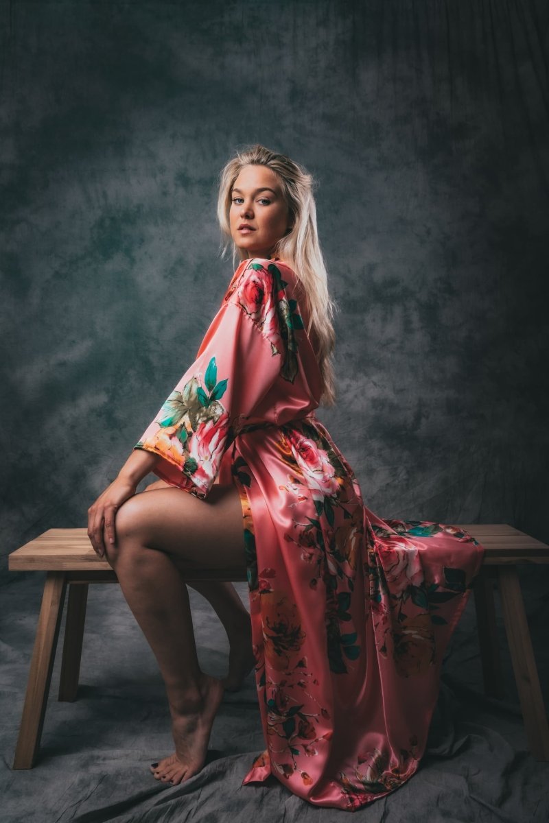 Kimono Dames Satijn – Santorini - Kimomi