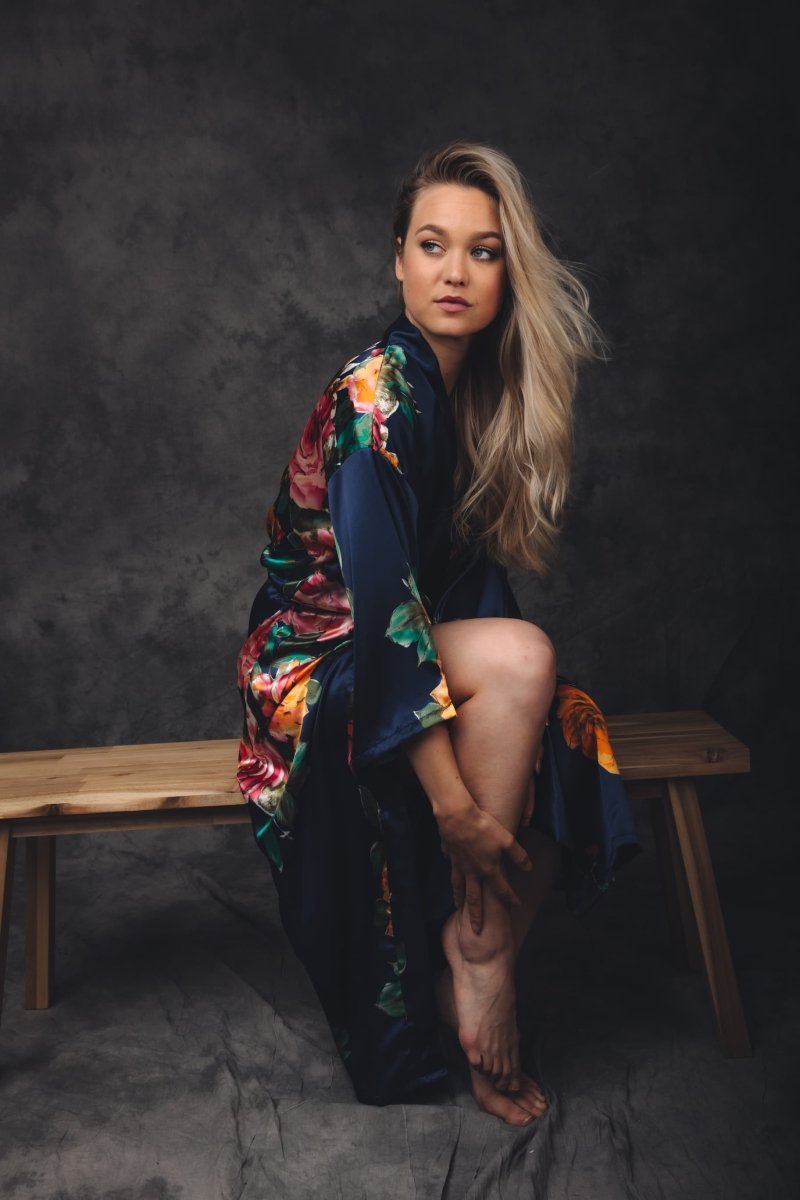 Kimono Dames Satijn – Santorini - Kimomi