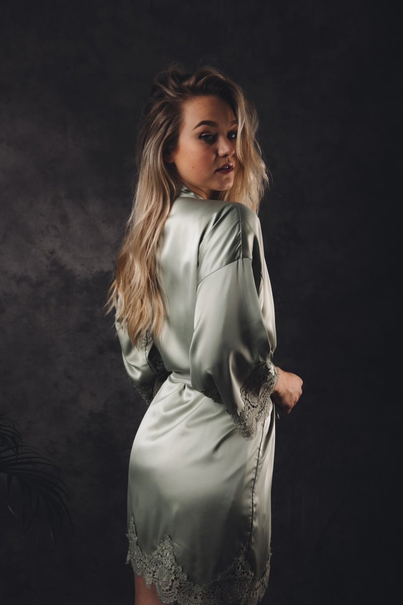 Kimono Dames Satijn - Soft Lace & Chill - Kimomi