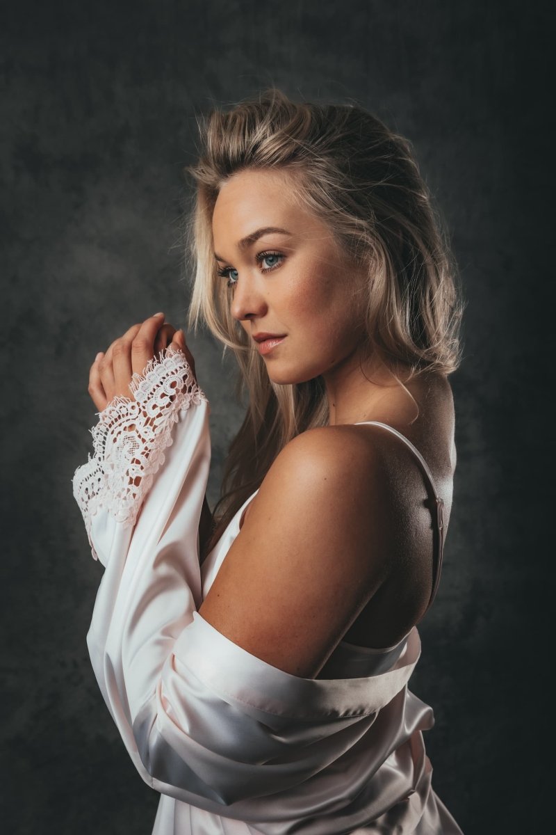 Kimono Dames Satijn - Soft Lace & Chill - Kimomi