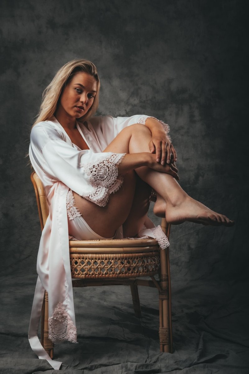 Kimono Dames Satijn - Soft Lace & Chill - Kimomi