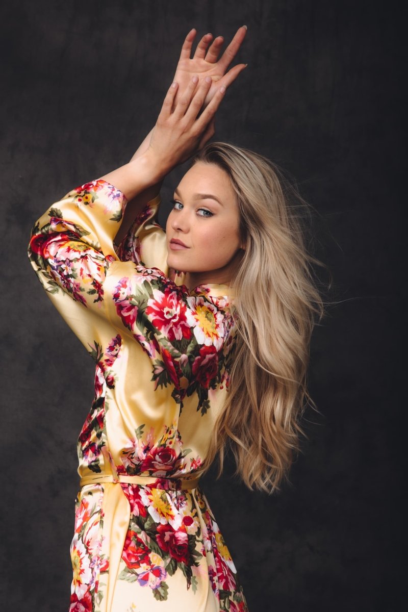 Kimono Dames Satijn - Wildflowers - Kimomi