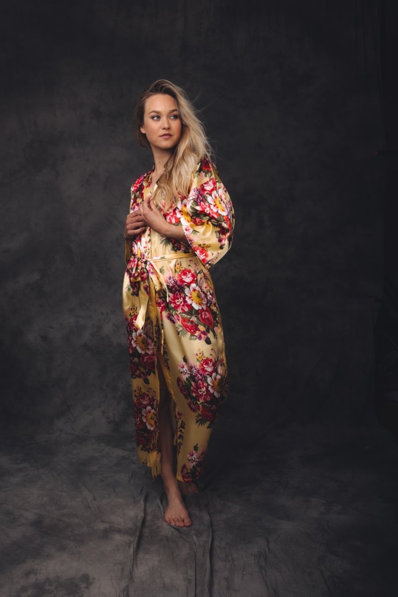 Kimono Dames Satijn - Wildflowers - Kimomi