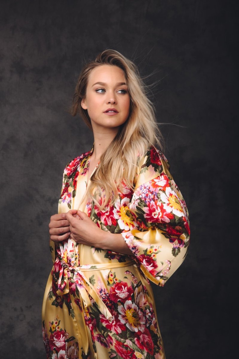 Kimono Dames Satijn - Wildflowers - Kimomi