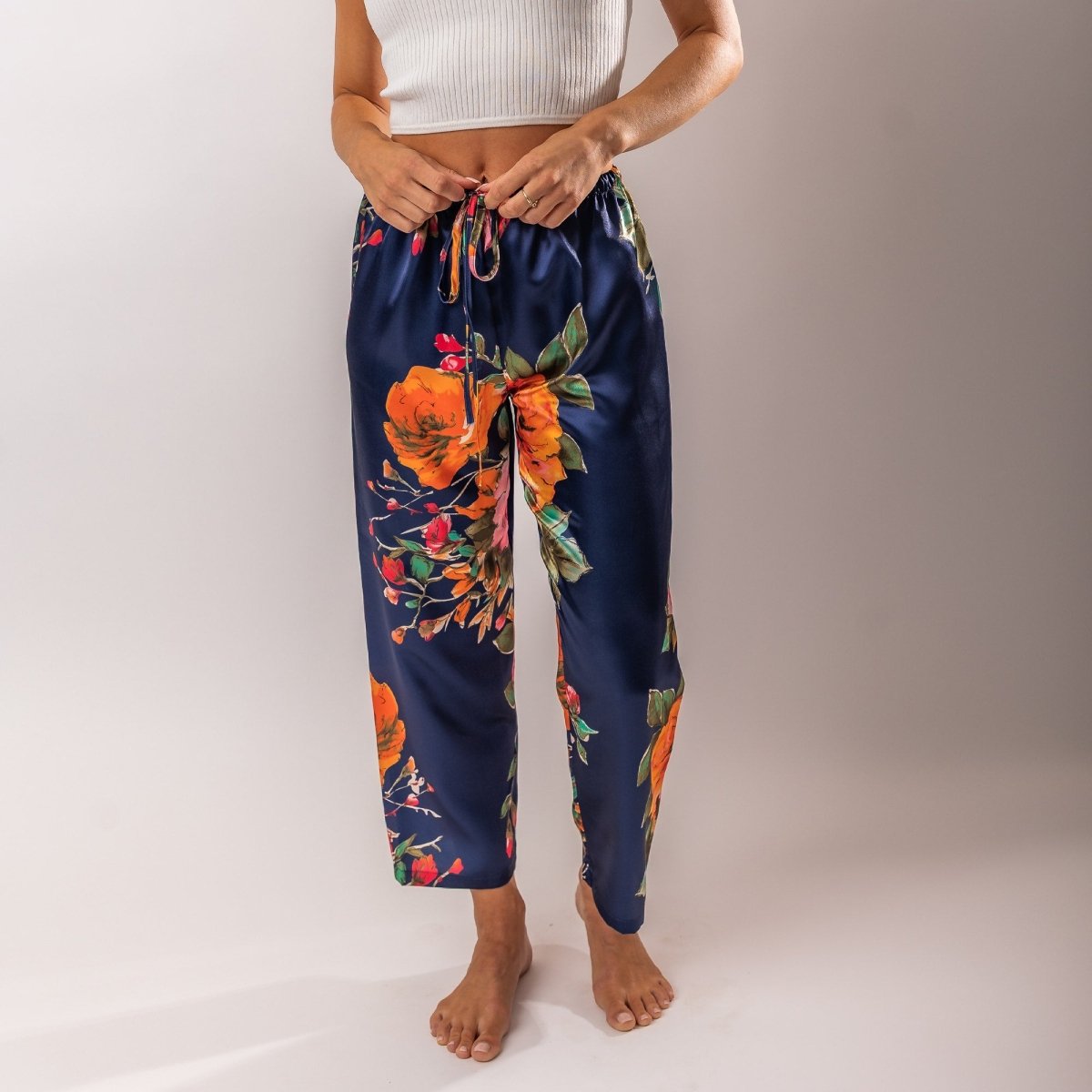Pyjamabroek Dames Satijn - Santorini - Kimomi