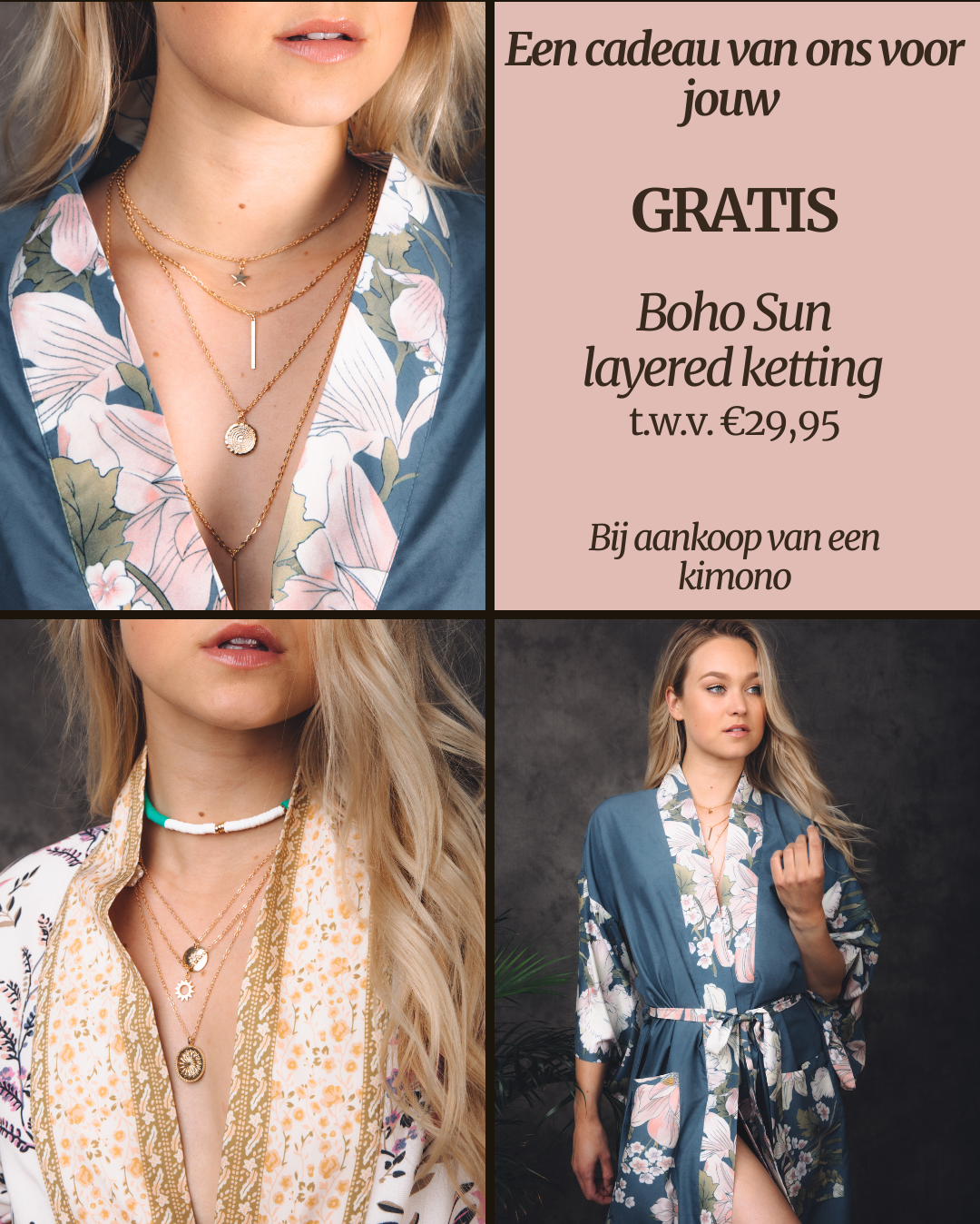 Boho Sun Layered Kettingset