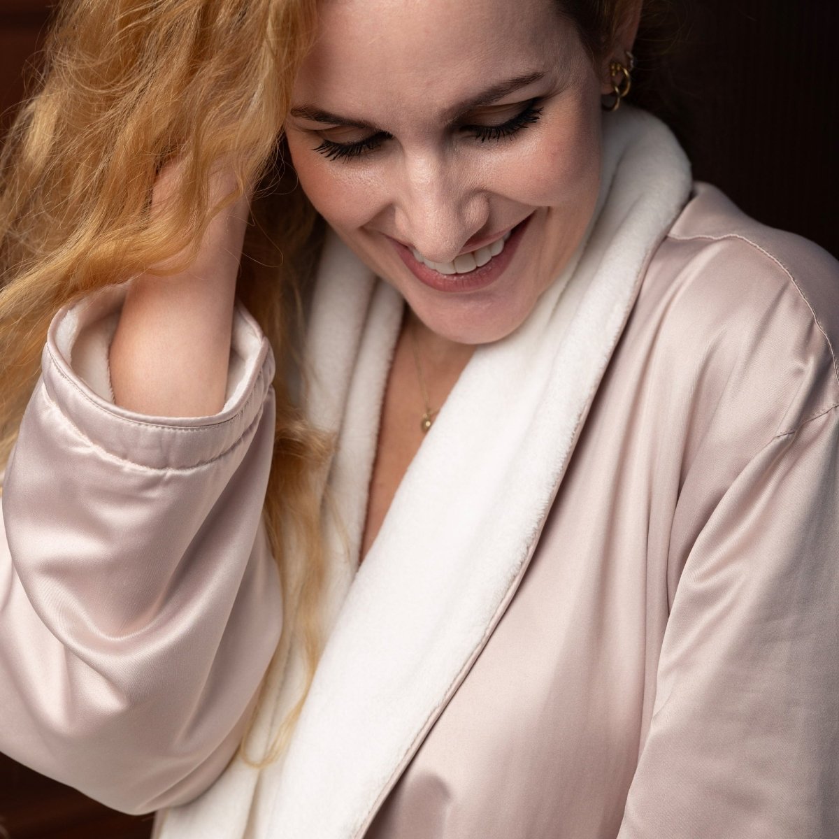 Badjas Dames SatijnFleece - Winter Glow - Kimomi