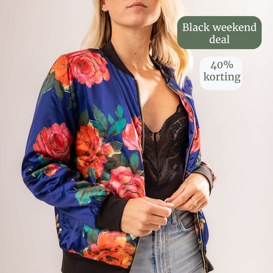 Satin-Bomberjacke – Santorini-Edition