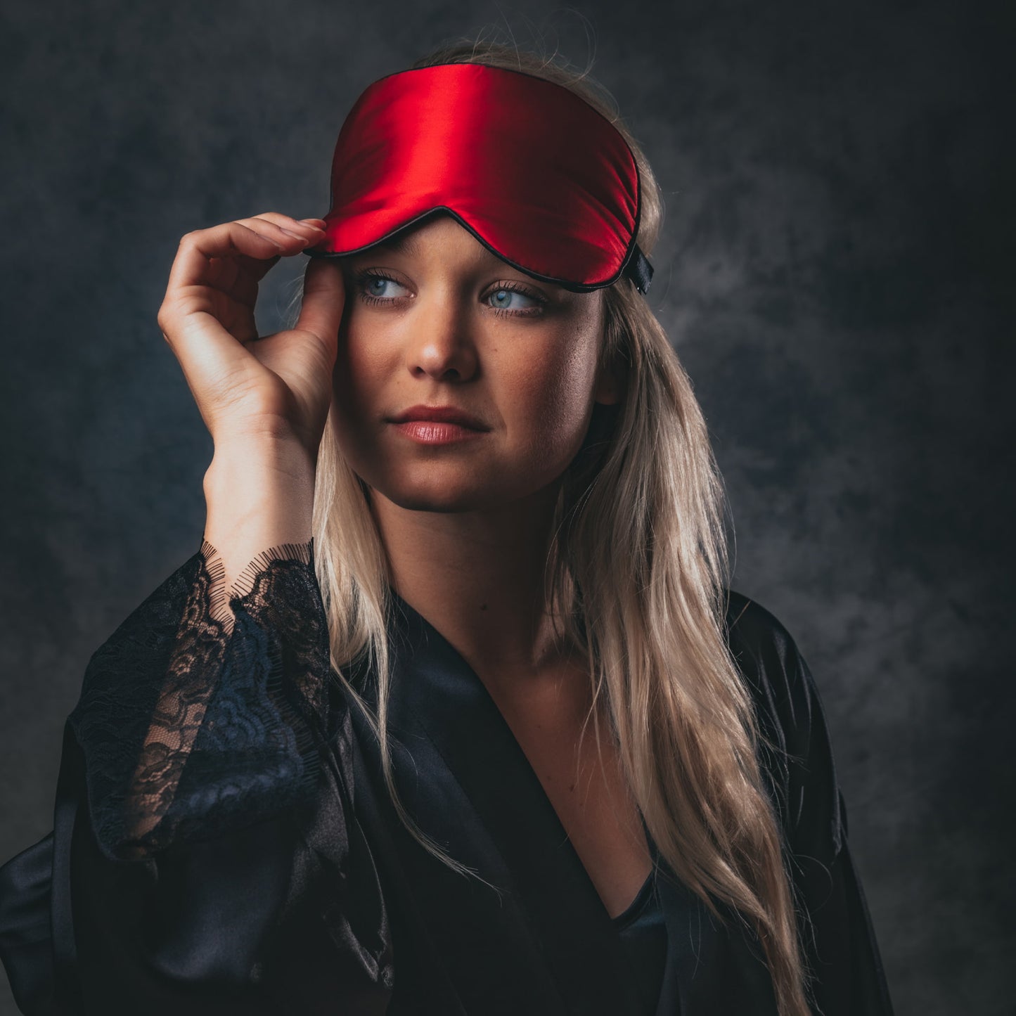 Kimono Damen Satin - Lange Spitze