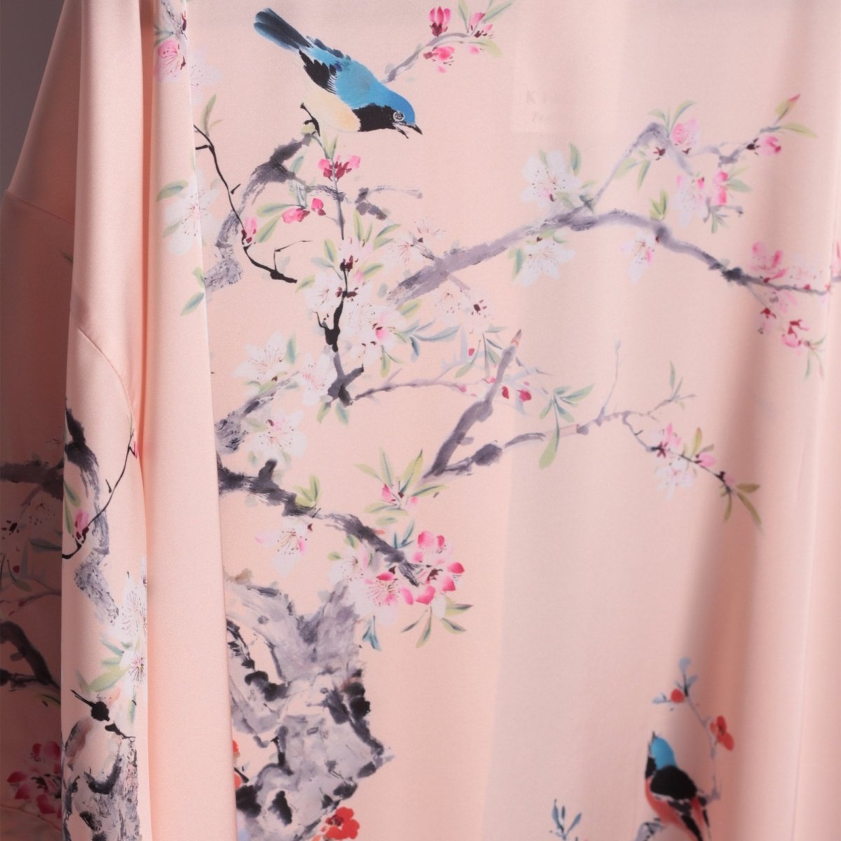 Kimono Dames Satijn - Birds & Blossom - Kimomi