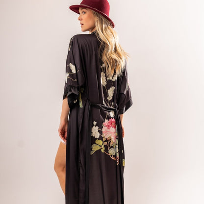 Kimono Dames Satijn - Kuro Grace - Kimomi