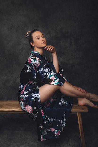Kimono Dames Satijn - Morning Glory - Kimomi