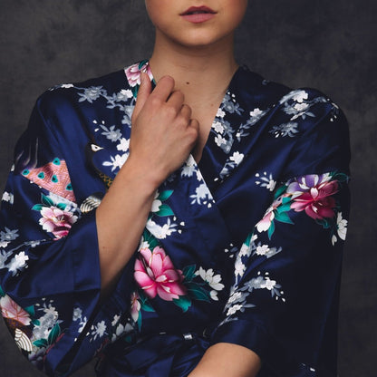Kimono Dames Satijn - Morning Glory - Kimomi