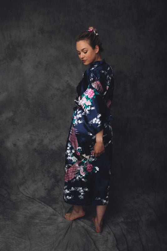 Kimono Dames Satijn - Morning Glory - Kimomi