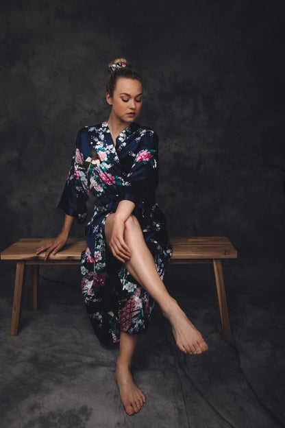 Kimono Dames Satijn - Morning Glory - Kimomi