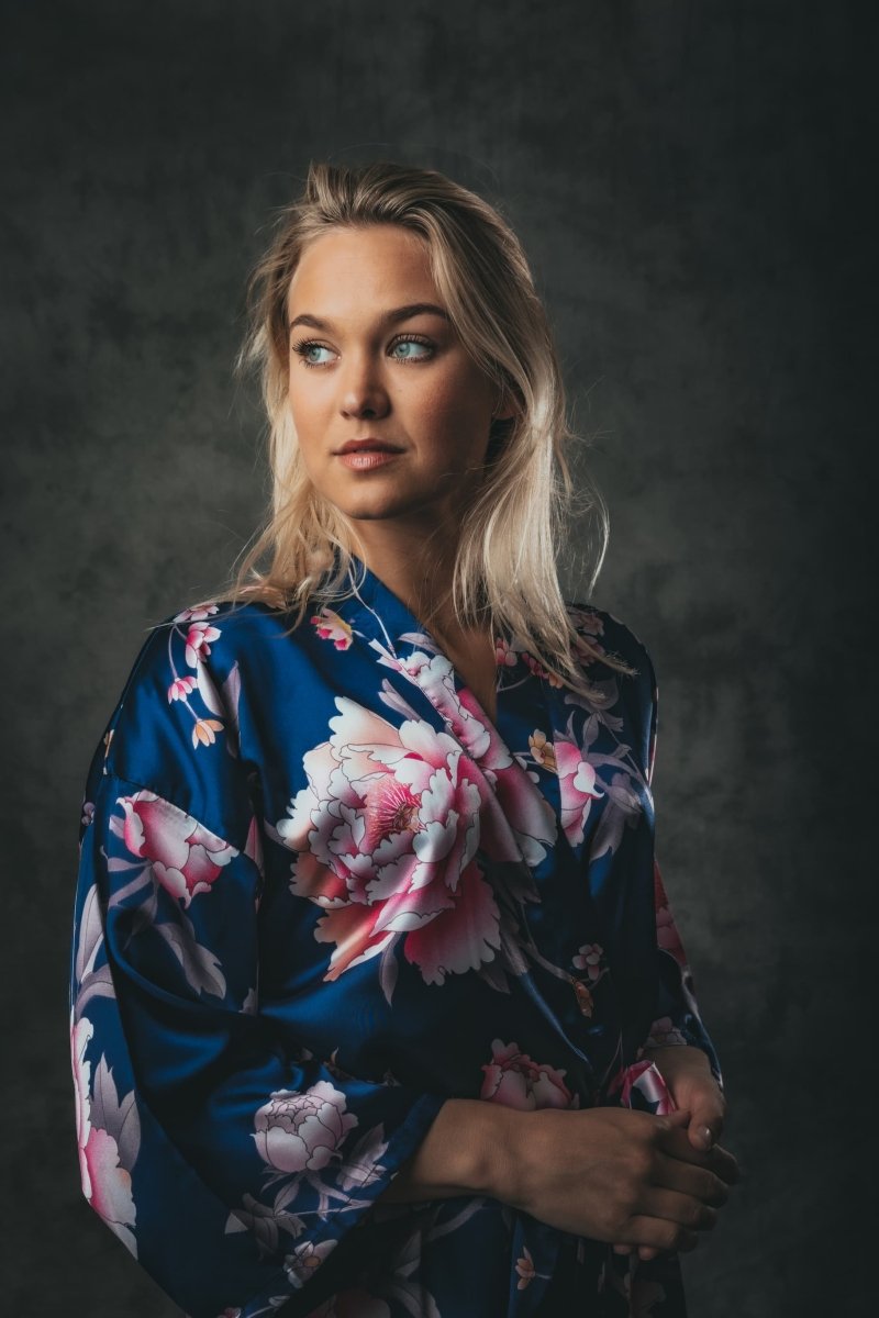 Kimono Dames Satijn - Peony Rose - Kimomi