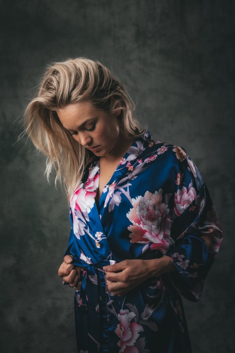 Kimono Dames Satijn - Peony Rose - Kimomi