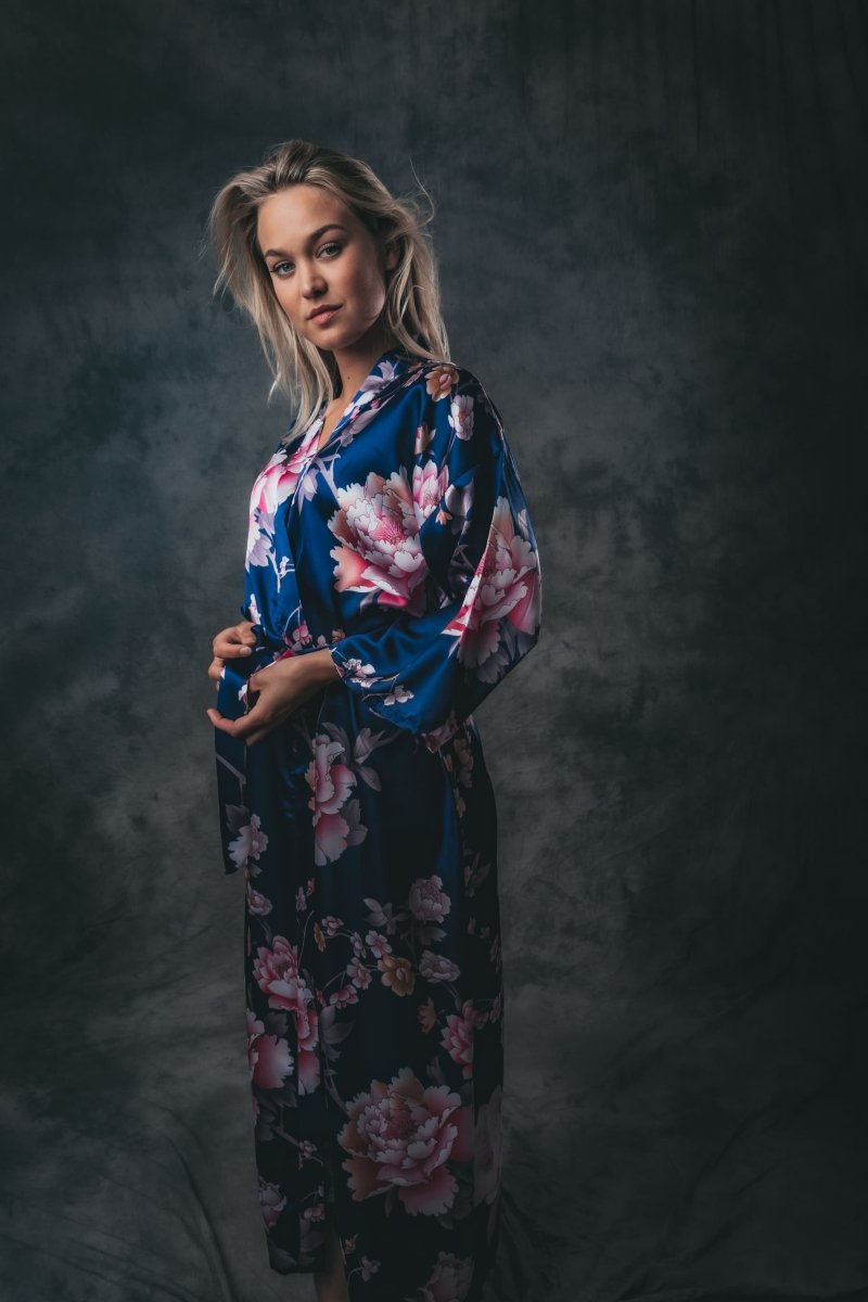Kimono Dames Satijn - Peony Rose - Kimomi