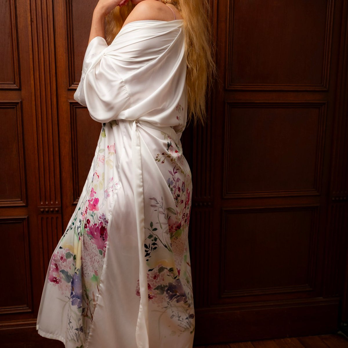 Kimono Dames Satijn - Romance in Bloom - Kimomi