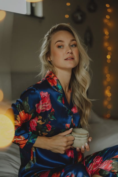 Satinpyjamas für Damen - Santorini