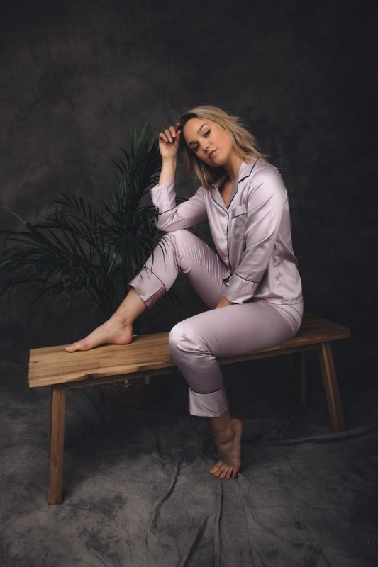Pyjama Dames Satijn - Soft Chill Classic - Kimomi