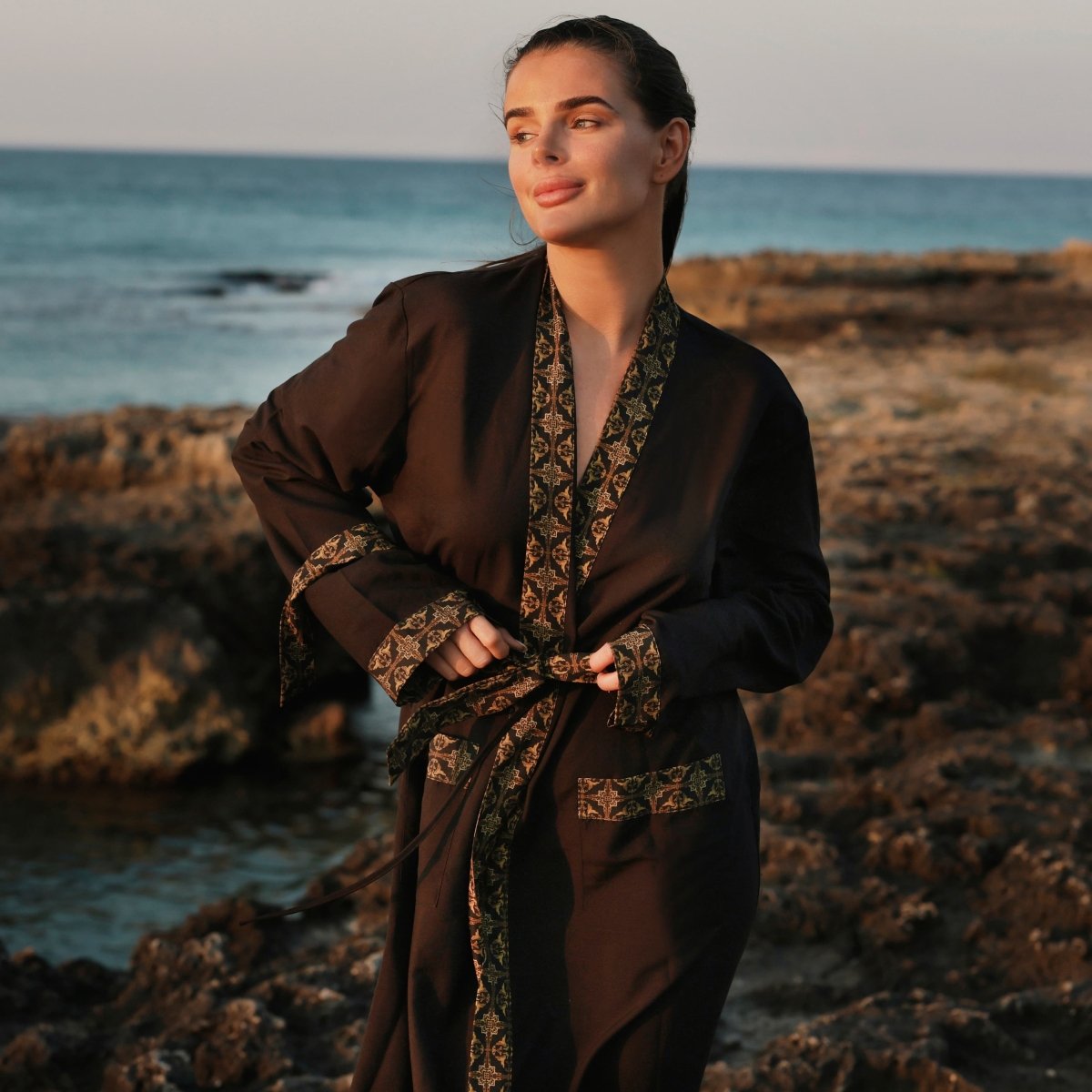 Unisex Kimono Dames & Heren - Amani Noir - Kimomi