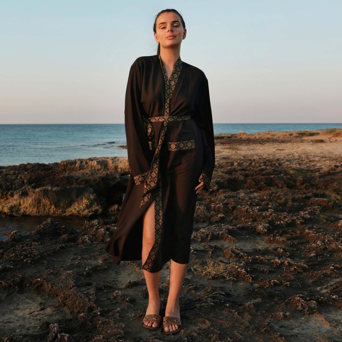 Unisex Kimono Dames & Heren - Amani Noir - Kimomi