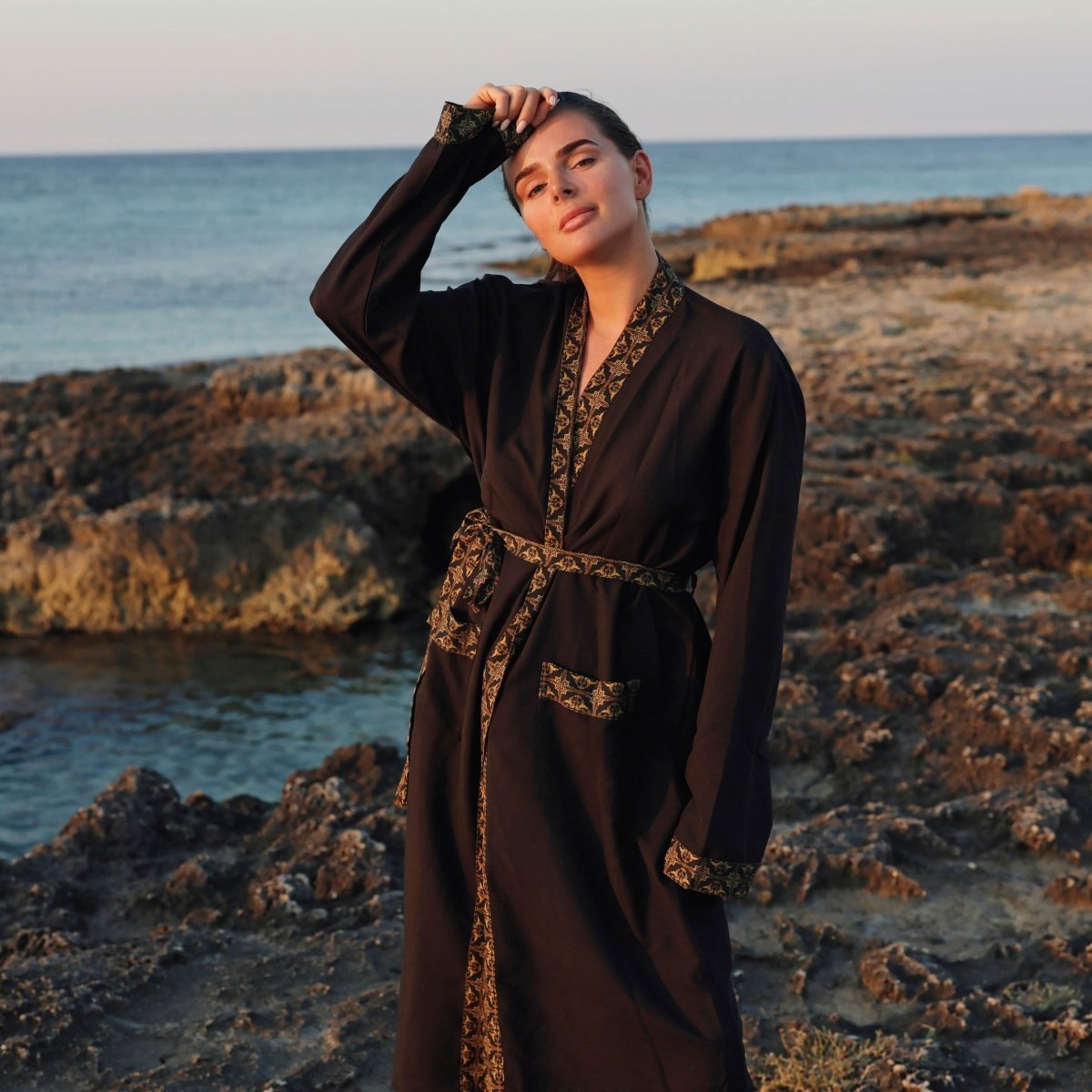 Unisex Kimono Dames & Heren - Amani Noir - Kimomi